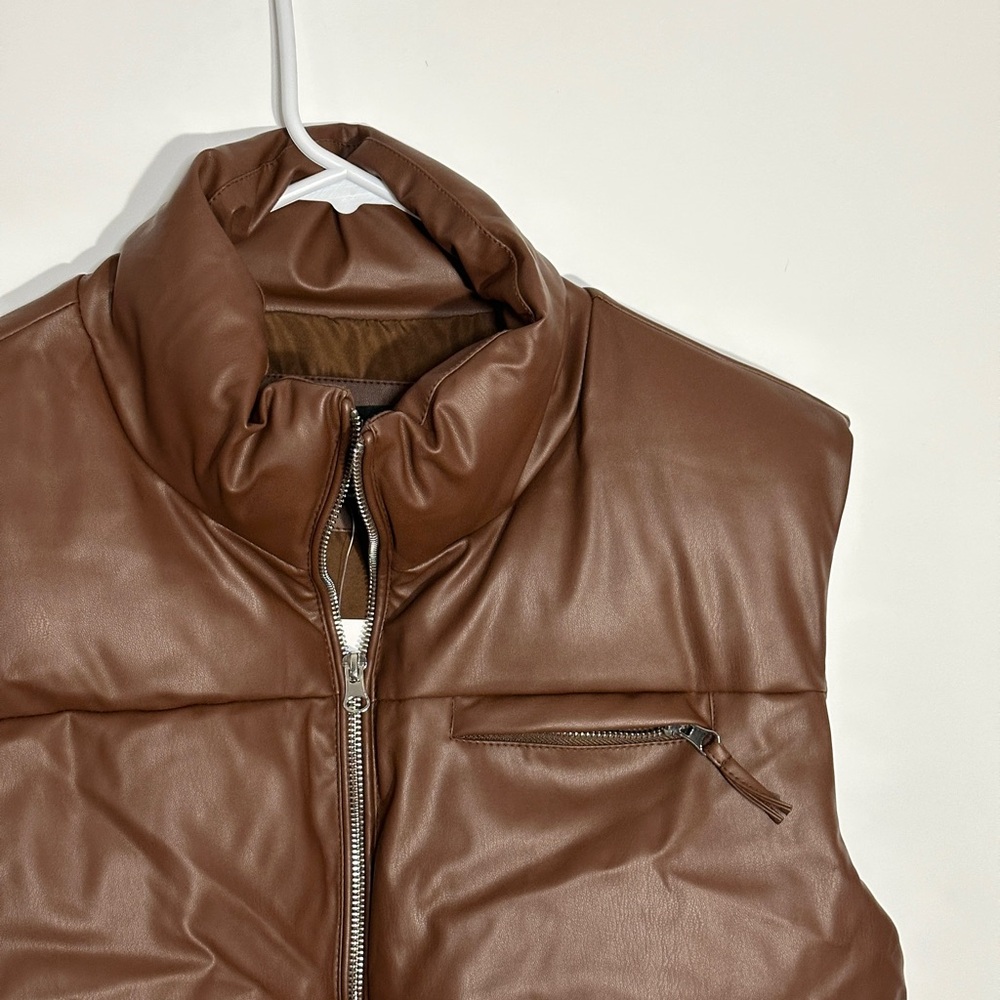F21 - Oversized Faux Leather Vest
